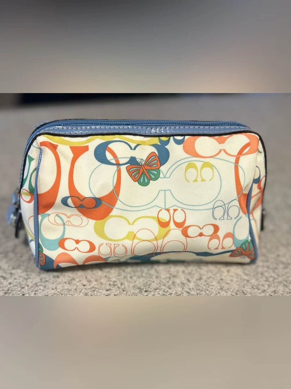 COACH Optic Signature Butterfly Cosmetic Bag